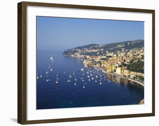 Sailing Boats Off the Coast of Villefrance-Sur-Mer, Provence, France-Robert Harding-Framed Photographic Print