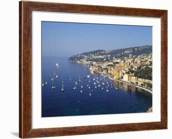 Sailing Boats Off the Coast of Villefrance-Sur-Mer, Provence, France-Robert Harding-Framed Photographic Print