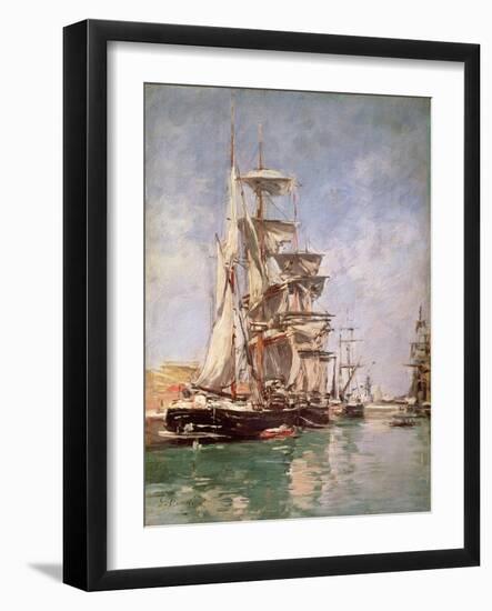 Sailing Boats (Oil on Canvas)-Eugene Louis Boudin-Framed Giclee Print