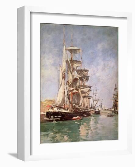 Sailing Boats (Oil on Canvas)-Eugene Louis Boudin-Framed Giclee Print