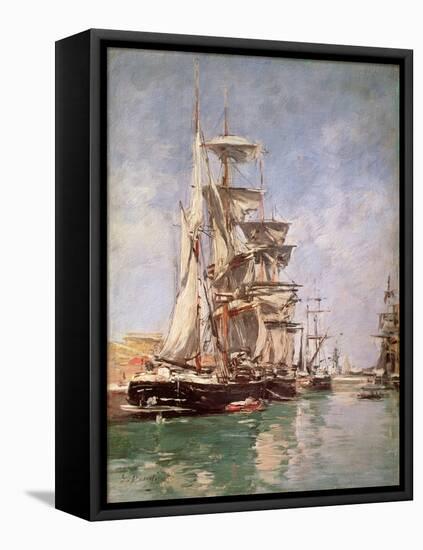 Sailing Boats (Oil on Canvas)-Eugene Louis Boudin-Framed Premier Image Canvas