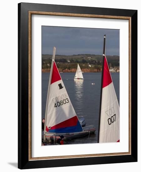 Sailing Boats On Exe Estuary England-Charles Bowman-Framed Photographic Print