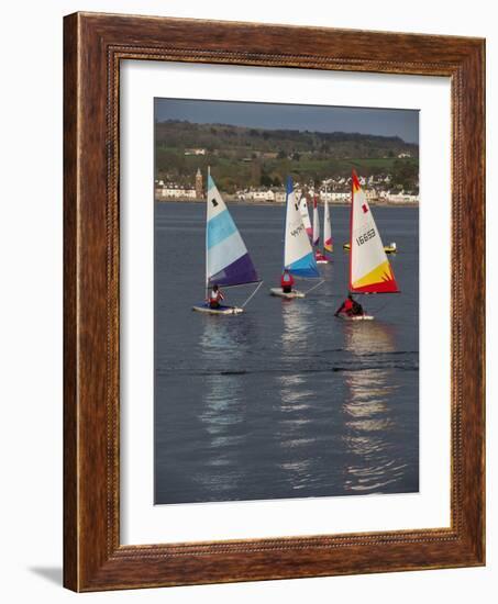 Sailing Boats On Exe Estuary England-Charles Bowman-Framed Photographic Print