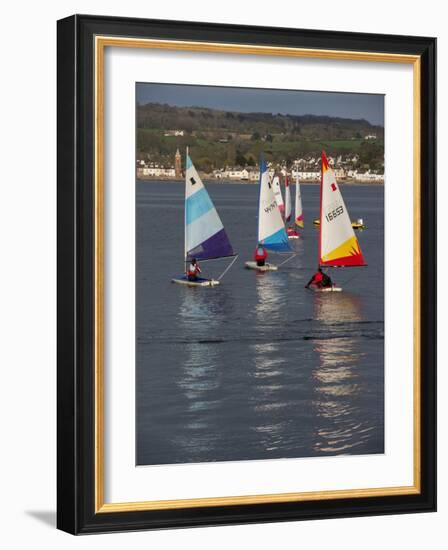 Sailing Boats On Exe Estuary England-Charles Bowman-Framed Photographic Print