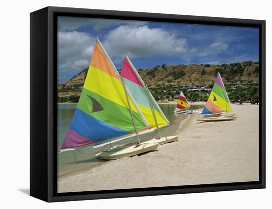 Sailing Boats on the Beach at the St. James Club, Antigua, Leeward Islands, West Indies-Lightfoot Jeremy-Framed Premier Image Canvas