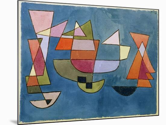 Sailing Boats-Paul Klee-Mounted Giclee Print