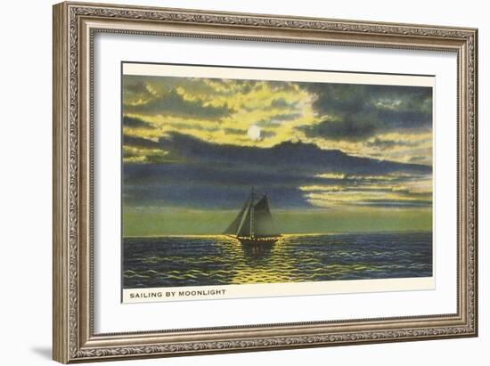 Sailing by Moonlight-null-Framed Art Print