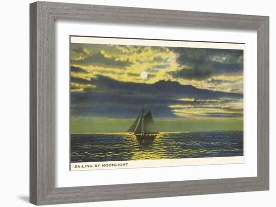 Sailing by Moonlight-null-Framed Art Print