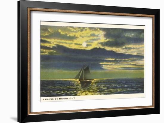 Sailing by Moonlight-null-Framed Art Print