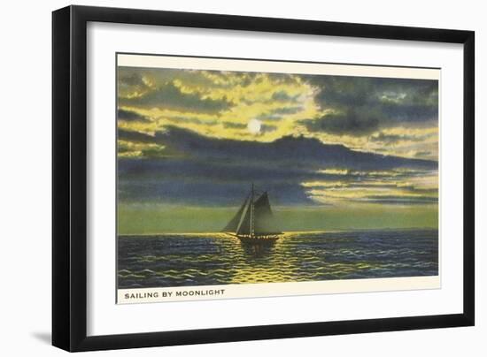 Sailing by Moonlight-null-Framed Art Print