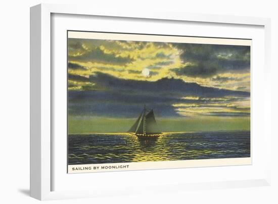 Sailing by Moonlight-null-Framed Art Print