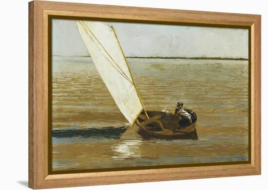 Sailing, C.1875 (Oil on Canvas)-Thomas Cowperthwait Eakins-Framed Premier Image Canvas