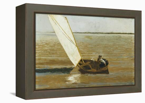 Sailing, C.1875 (Oil on Canvas)-Thomas Cowperthwait Eakins-Framed Premier Image Canvas