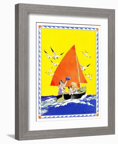 Sailing - Child Life-Janet Laura Scott-Framed Giclee Print