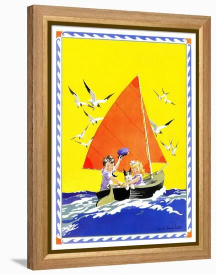 Sailing - Child Life-Janet Laura Scott-Framed Premier Image Canvas