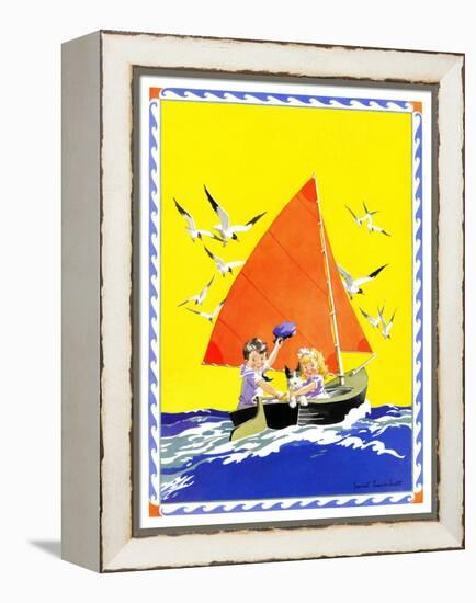 Sailing - Child Life-Janet Laura Scott-Framed Premier Image Canvas