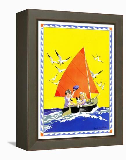 Sailing - Child Life-Janet Laura Scott-Framed Premier Image Canvas