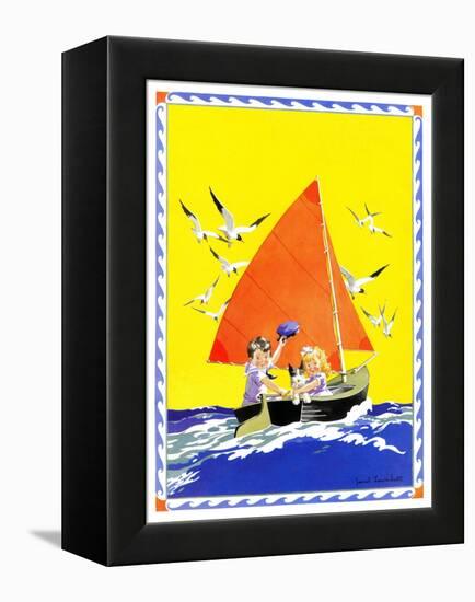 Sailing - Child Life-Janet Laura Scott-Framed Premier Image Canvas