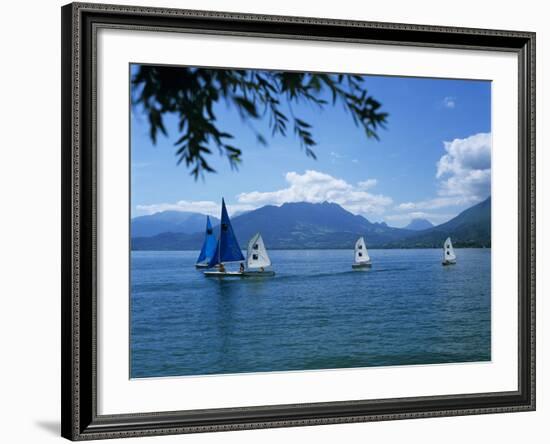 Sailing Dinghies, Annecy, Lake Annecy, Rhone Alpes, France, Europe-Stuart Black-Framed Photographic Print