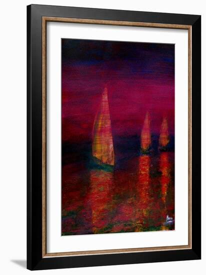 Sailing home-Kenny Primmer-Framed Art Print