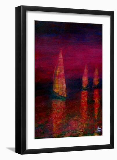 Sailing home-Kenny Primmer-Framed Art Print