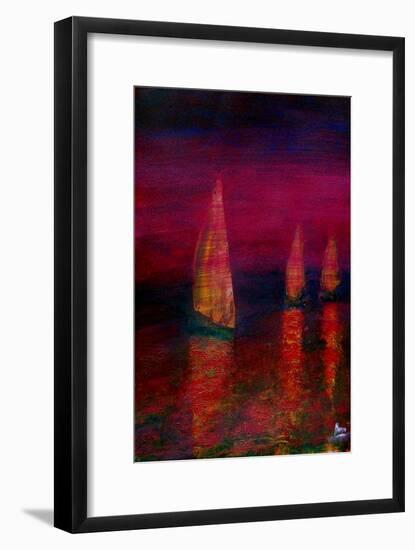 Sailing home-Kenny Primmer-Framed Art Print