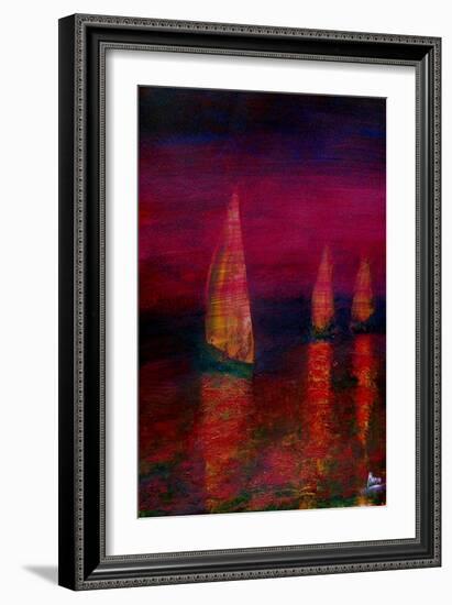 Sailing home-Kenny Primmer-Framed Art Print