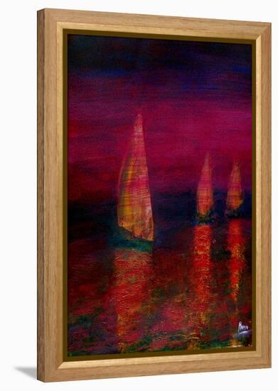 Sailing home-Kenny Primmer-Framed Stretched Canvas