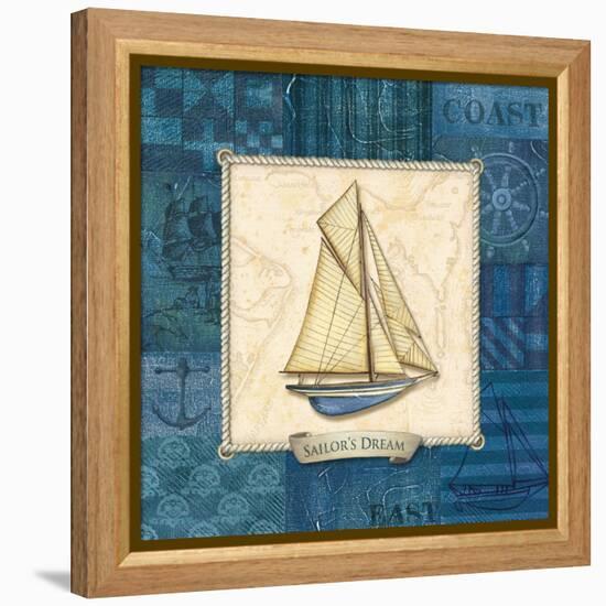 Sailing III-Charlene Audrey-Framed Stretched Canvas