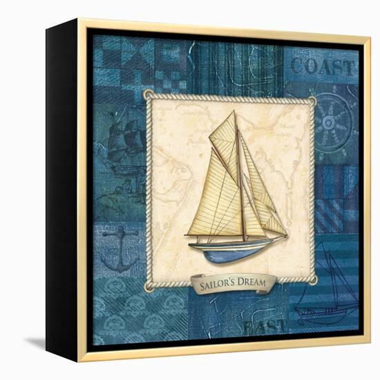 Sailing III-Charlene Audrey-Framed Stretched Canvas