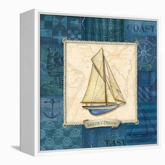 Sailing III-Charlene Audrey-Framed Stretched Canvas