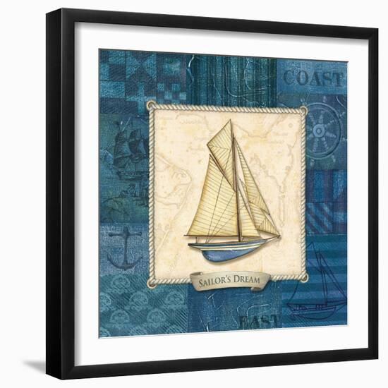 Sailing III-Charlene Audrey-Framed Art Print