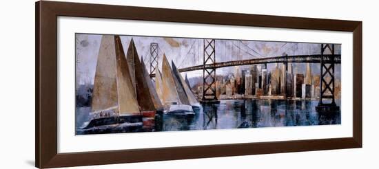 Sailing in San Francisco-Marti Bofarull-Framed Art Print