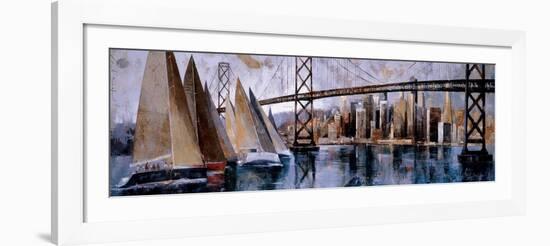 Sailing in San Francisco-Marti Bofarull-Framed Art Print