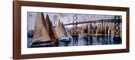 Sailing in San Francisco-Marti Bofarull-Framed Art Print