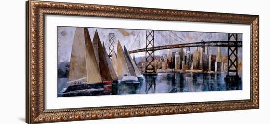 Sailing in San Francisco-Marti Bofarull-Framed Art Print