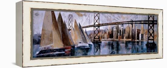 Sailing in San Francisco-Marti Bofarull-Framed Stretched Canvas