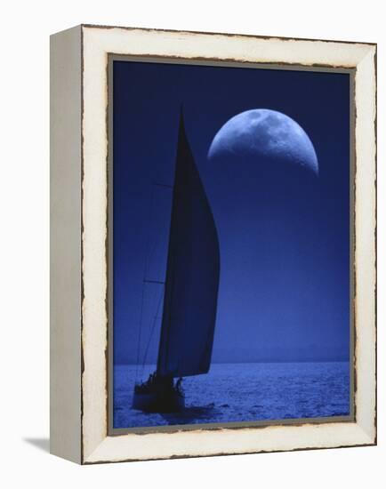 Sailing in the Moonlight-null-Framed Premier Image Canvas