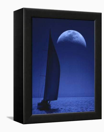 Sailing in the Moonlight-null-Framed Premier Image Canvas