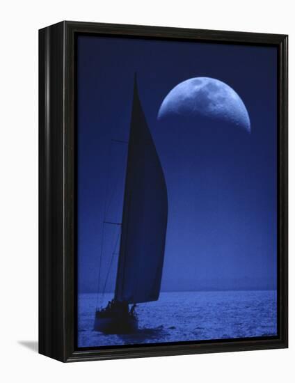 Sailing in the Moonlight-null-Framed Premier Image Canvas