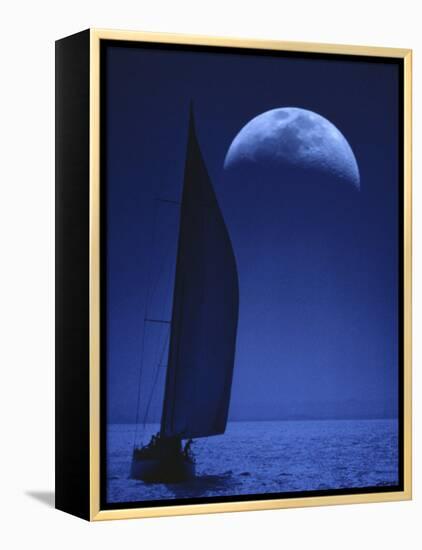 Sailing in the Moonlight-null-Framed Premier Image Canvas