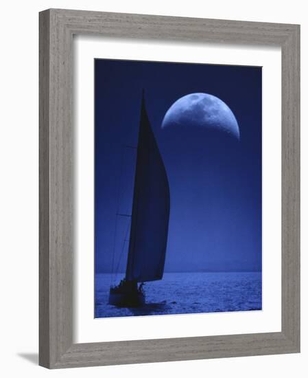 Sailing in the Moonlight-null-Framed Photographic Print