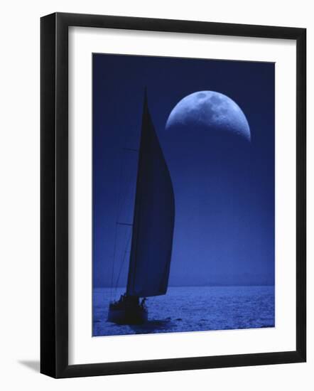 Sailing in the Moonlight-null-Framed Photographic Print
