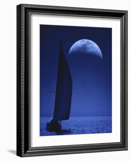 Sailing in the Moonlight-null-Framed Photographic Print