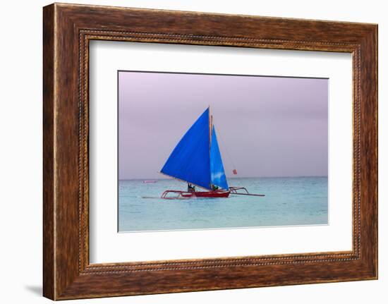 Sailing in the Ocean, Boracay Island, Aklan Province, Philippines-Keren Su-Framed Photographic Print