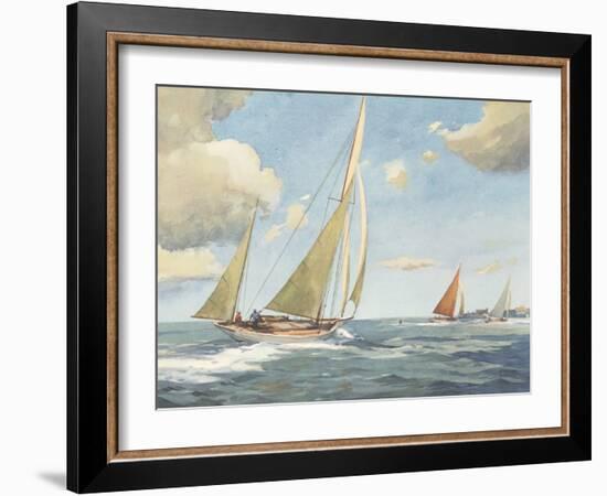 Sailing in the Solent-Frank Sherwin-Framed Giclee Print