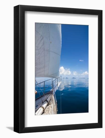 Sailing in the very flat waters of the Mamanuca Islands, Fiji, South Pacific-Michael Runkel-Framed Photographic Print
