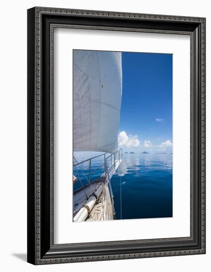 Sailing in the very flat waters of the Mamanuca Islands, Fiji, South Pacific-Michael Runkel-Framed Photographic Print