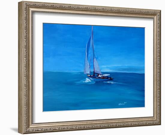 Sailing Into The Blue-Markus Bleichner-Framed Art Print