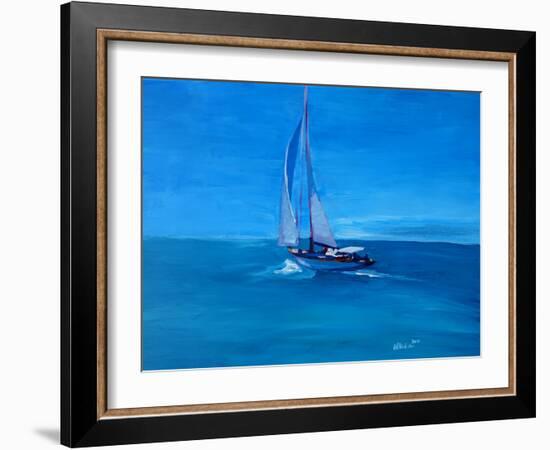 Sailing Into The Blue-Markus Bleichner-Framed Art Print